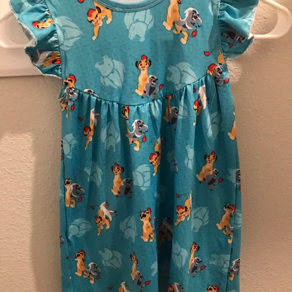 Disney Kids' Blue Simba Print Dress Size XXL
